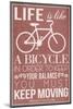 Life Is Like a Bicycle-null-Mounted Art Print