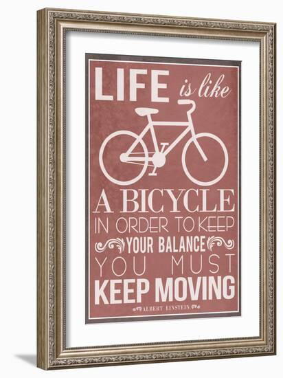 Life Is Like a Bicycle-null-Framed Premium Giclee Print