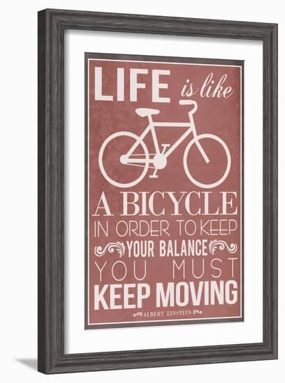 Life Is Like a Bicycle-null-Framed Premium Giclee Print