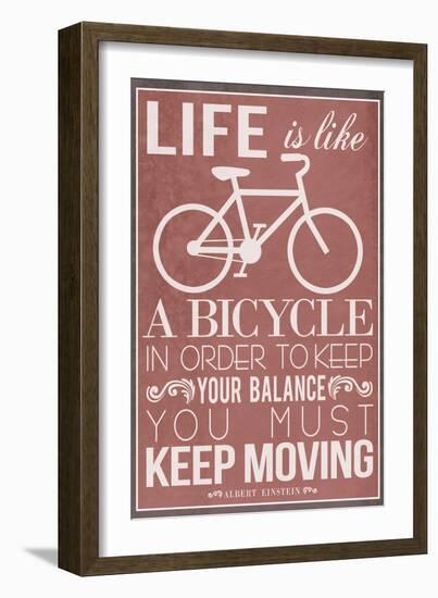 Life Is Like a Bicycle-null-Framed Premium Giclee Print