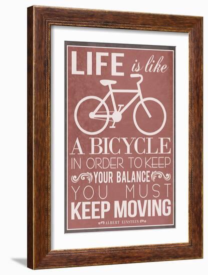 Life Is Like a Bicycle-null-Framed Premium Giclee Print