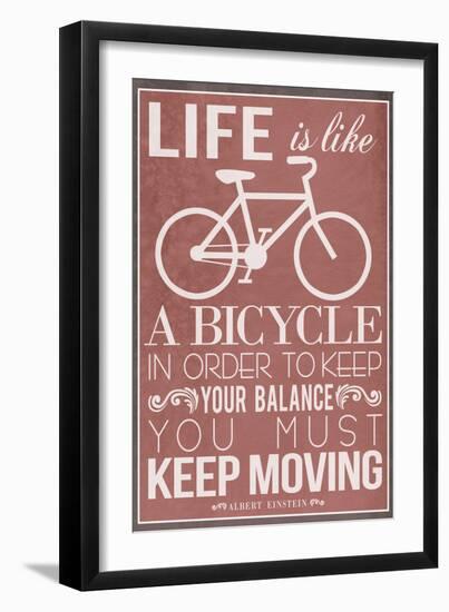 Life Is Like a Bicycle-null-Framed Premium Giclee Print