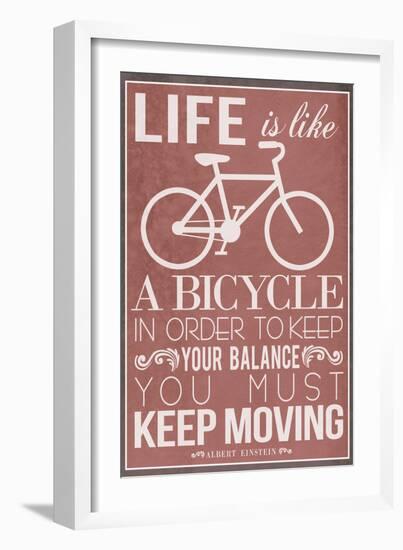 Life Is Like a Bicycle-null-Framed Premium Giclee Print