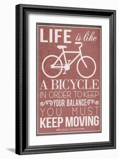 Life Is Like a Bicycle-null-Framed Premium Giclee Print