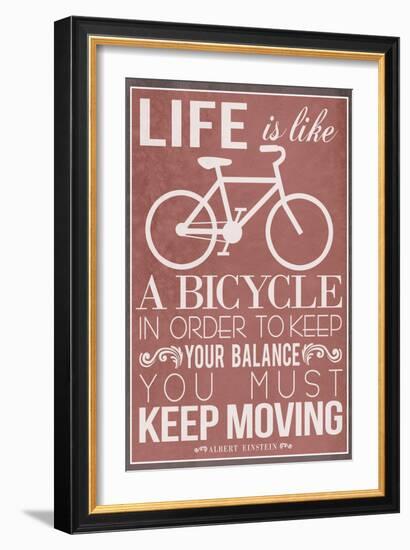 Life Is Like a Bicycle-null-Framed Premium Giclee Print