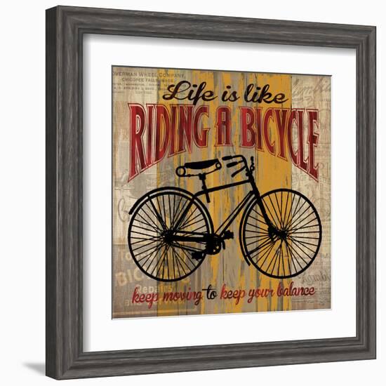 Life is Like Riding a Bicycle-Maria Donovan-Framed Art Print