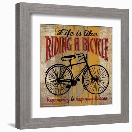 Life is Like Riding a Bicycle-Maria Donovan-Framed Art Print