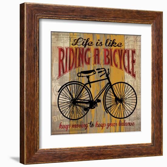 Life is Like Riding a Bicycle-Maria Donovan-Framed Art Print