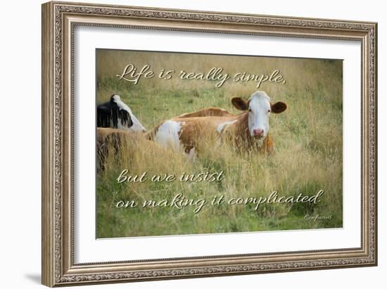 Life Is Simple-Cora Niele-Framed Giclee Print