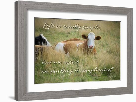 Life Is Simple-Cora Niele-Framed Giclee Print