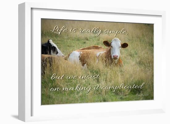 Life Is Simple-Cora Niele-Framed Giclee Print