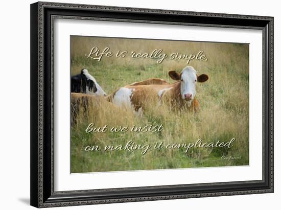 Life Is Simple-Cora Niele-Framed Giclee Print