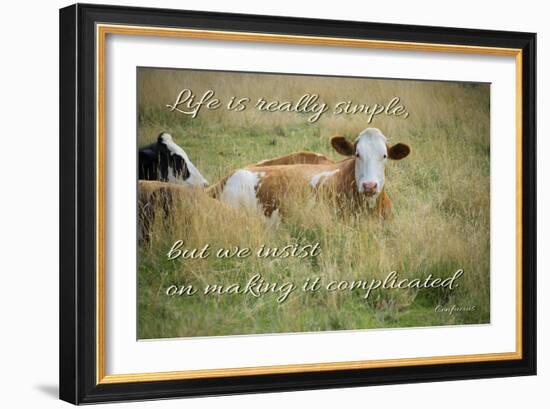 Life Is Simple-Cora Niele-Framed Giclee Print