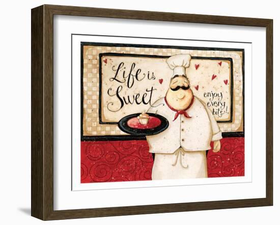 Life Is Sweet Enjoy Ever Bite-Dan Dipaolo-Framed Art Print