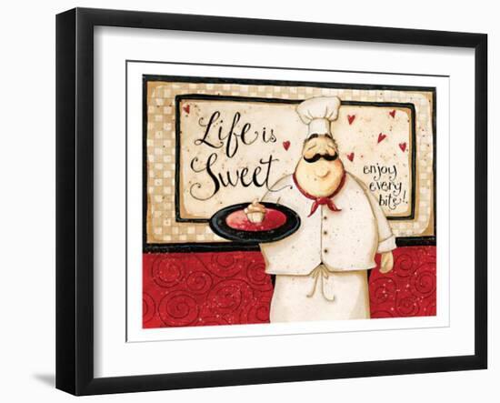 Life Is Sweet Enjoy Ever Bite-Dan Dipaolo-Framed Art Print