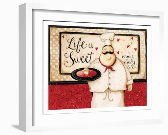 Life Is Sweet Enjoy Ever Bite-Dan Dipaolo-Framed Art Print