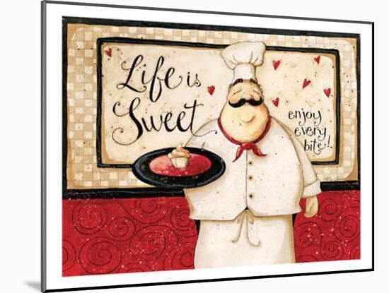 Life Is Sweet Enjoy Ever Bite-Dan Dipaolo-Mounted Art Print