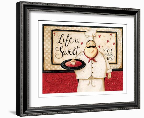 Life Is Sweet Enjoy Ever Bite-Dan Dipaolo-Framed Art Print