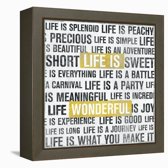 Life Is Yellow-Michael Mullan-Framed Stretched Canvas