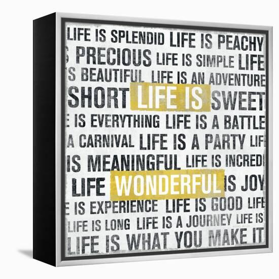 Life Is Yellow-Michael Mullan-Framed Stretched Canvas