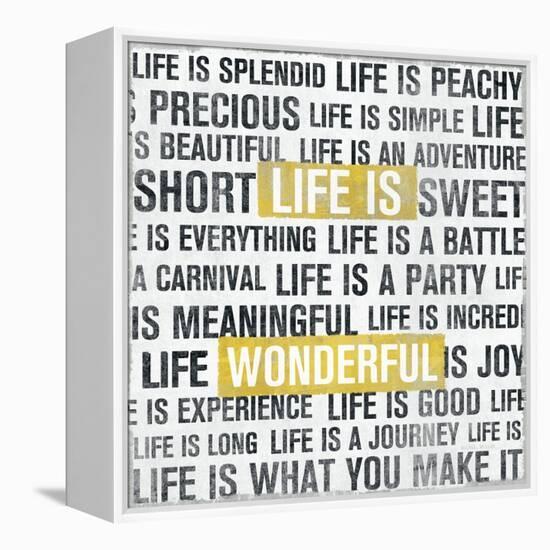 Life Is Yellow-Michael Mullan-Framed Stretched Canvas