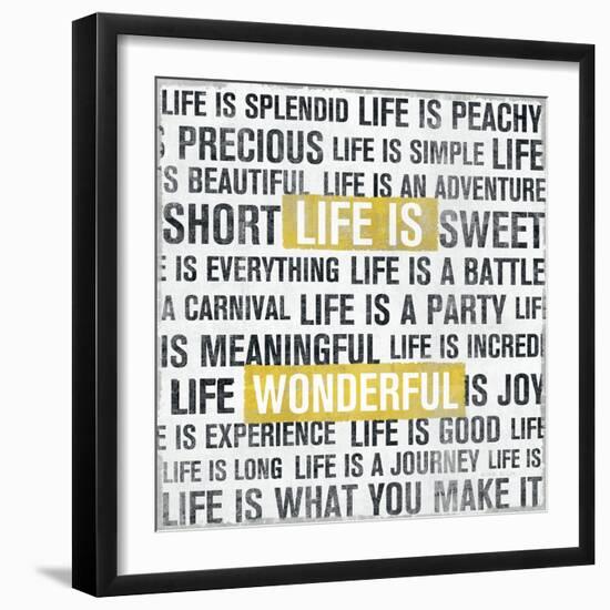 Life Is Yellow-Michael Mullan-Framed Art Print