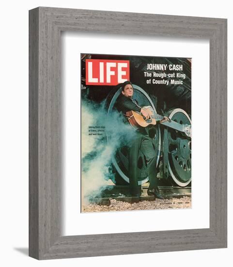 LIFE Johnny Cash Rough-cut King-null-Framed Art Print