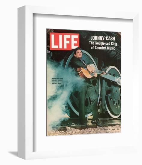 LIFE Johnny Cash Rough-cut King-null-Framed Art Print