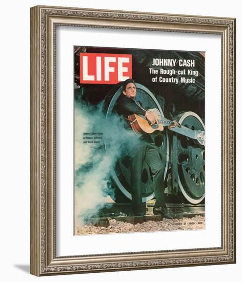 LIFE Johnny Cash Rough-cut King-null-Framed Art Print