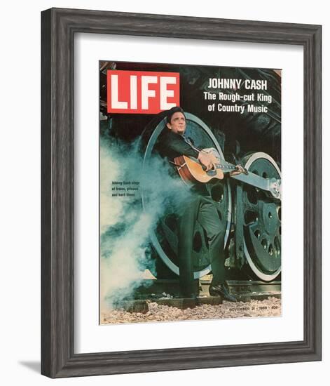 LIFE Johnny Cash Rough-cut King-null-Framed Art Print