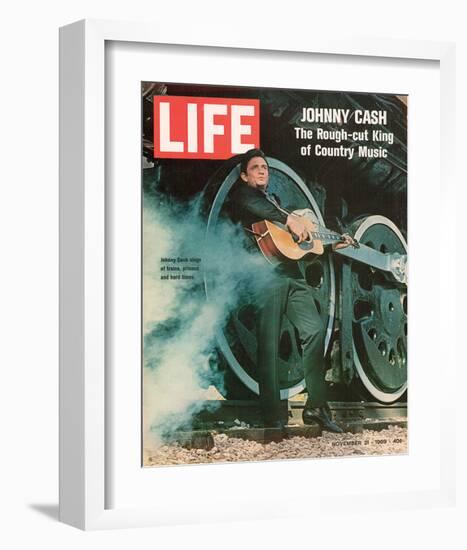 LIFE Johnny Cash Rough-cut King-null-Framed Art Print