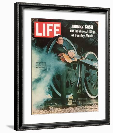 LIFE Johnny Cash Rough-cut King-null-Framed Art Print