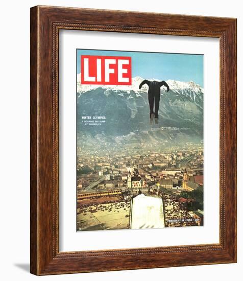 LIFE Jumper Innsbruck Olympics-null-Framed Premium Giclee Print