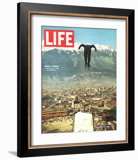 LIFE Jumper Innsbruck Olympics-null-Framed Premium Giclee Print