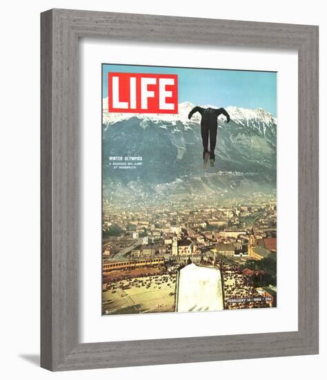 LIFE Jumper Innsbruck Olympics-null-Framed Premium Giclee Print