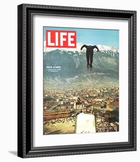 LIFE Jumper Innsbruck Olympics-null-Framed Premium Giclee Print