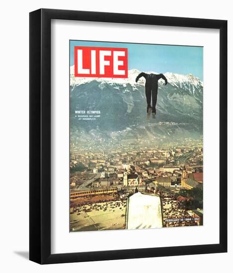 LIFE Jumper Innsbruck Olympics-null-Framed Premium Giclee Print