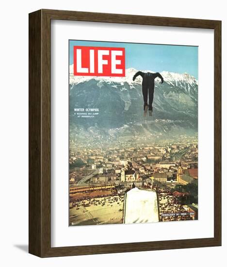 LIFE Jumper Innsbruck Olympics-null-Framed Premium Giclee Print