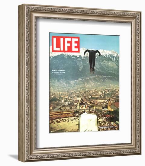 LIFE Jumper Innsbruck Olympics-null-Framed Art Print