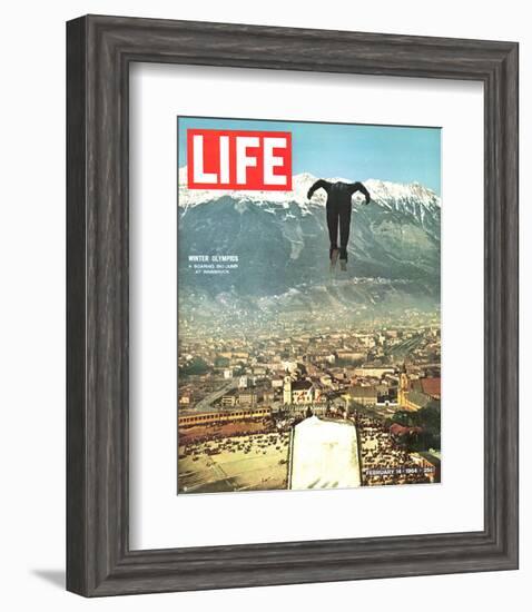 LIFE Jumper Innsbruck Olympics-null-Framed Art Print