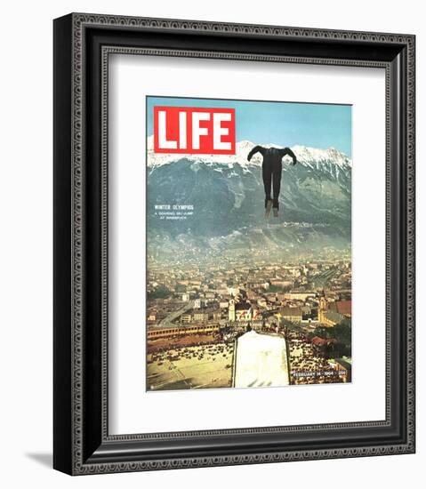 LIFE Jumper Innsbruck Olympics-null-Framed Art Print