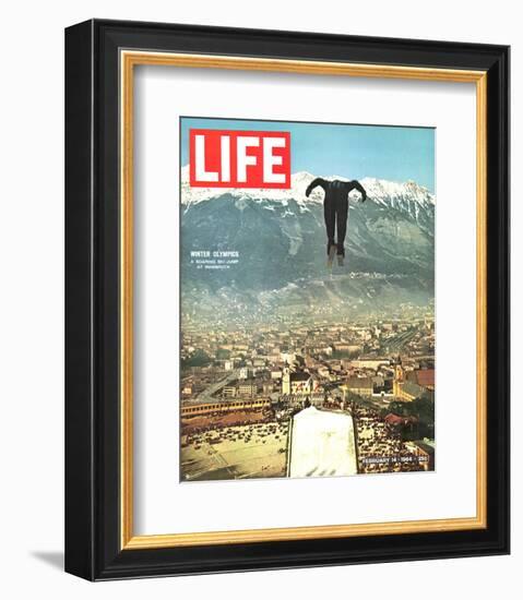 LIFE Jumper Innsbruck Olympics-null-Framed Art Print