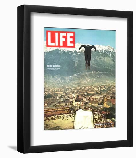 LIFE Jumper Innsbruck Olympics-null-Framed Art Print