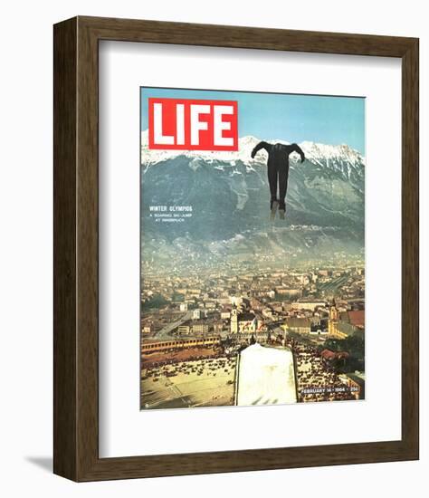 LIFE Jumper Innsbruck Olympics-null-Framed Art Print