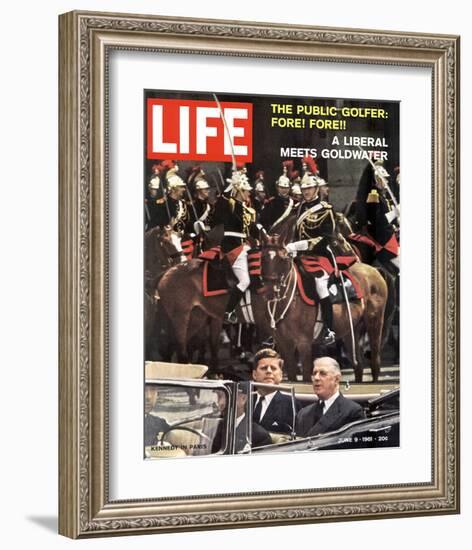 LIFE Kennedy in Paris 1961-null-Framed Art Print