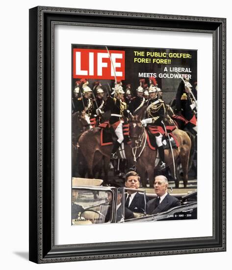 LIFE Kennedy in Paris 1961-null-Framed Art Print