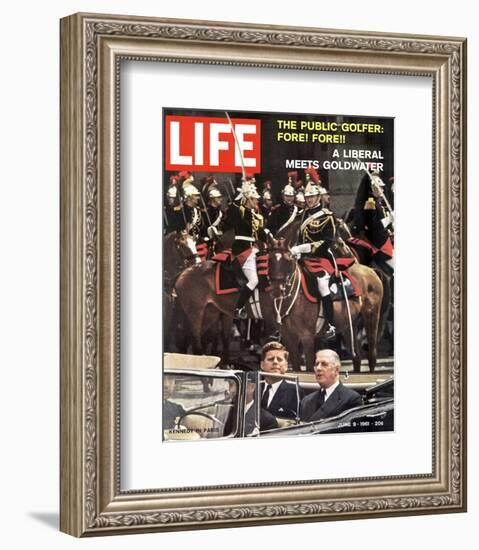 LIFE Kennedy in Paris 1961-null-Framed Premium Giclee Print