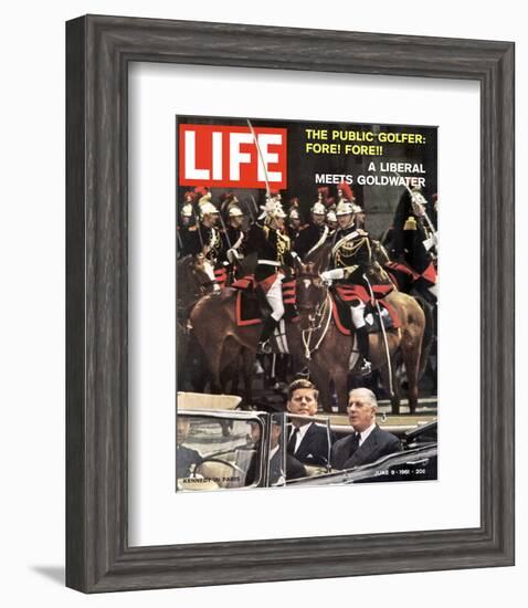 LIFE Kennedy in Paris 1961-null-Framed Premium Giclee Print