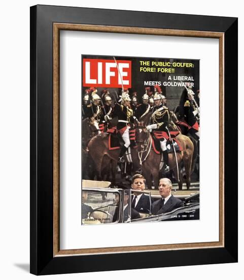 LIFE Kennedy in Paris 1961-null-Framed Premium Giclee Print