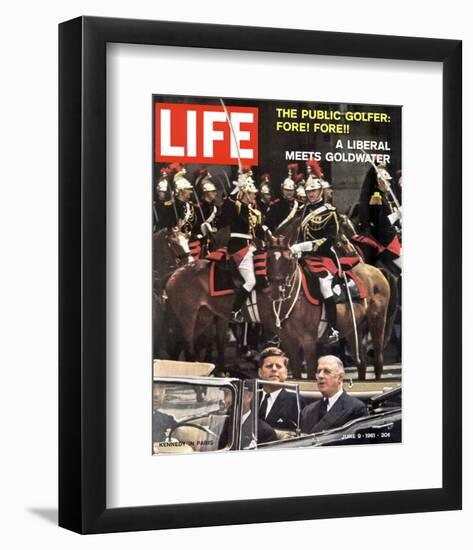 LIFE Kennedy in Paris 1961-null-Framed Premium Giclee Print